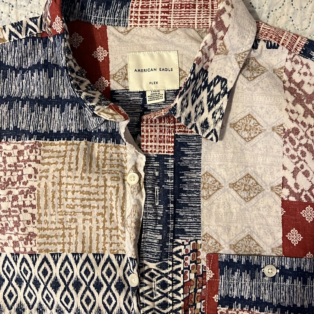 American Eagle Patchwork Shirt - image 4